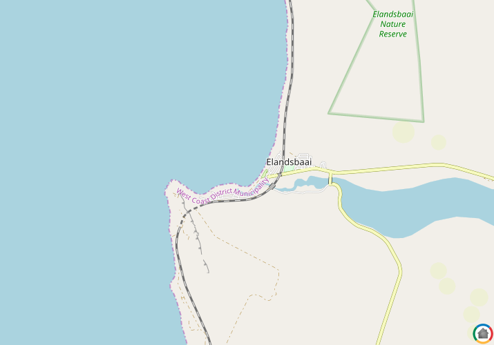 Map location of Eland's Bay